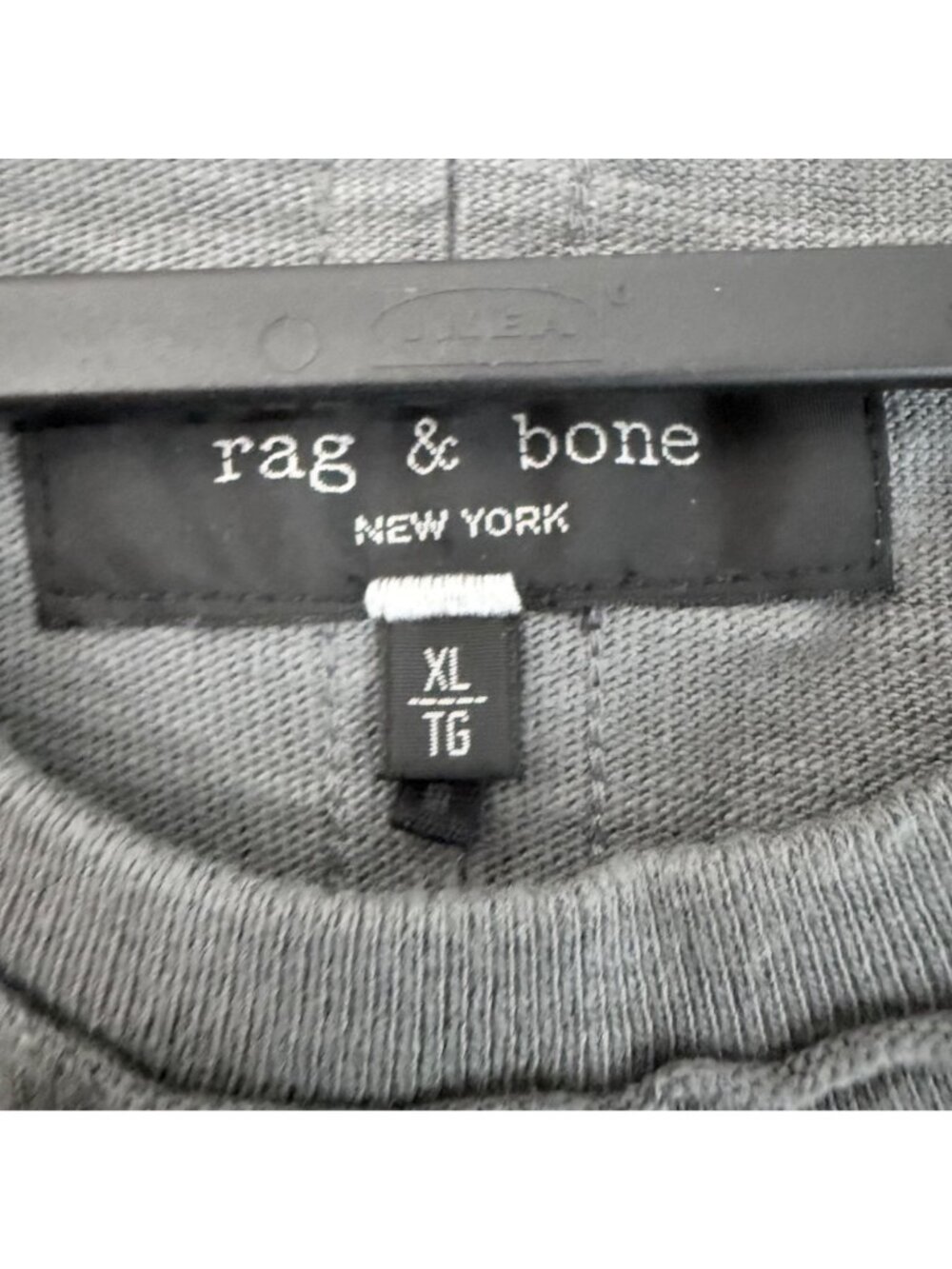 Rag & Bone Gray Raw Seam Short Sleeve Slub Cotton Tshirt Mens Size XLarge - Picture 2 of 5